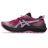 ASICS Gel-Trabuco 12 souliers de course sur sentier femme lateral- Blackberry / Light Blue