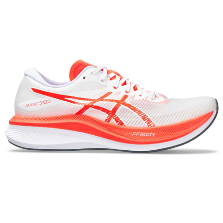 ASICS Magic Speed 3 souliers de course homme - White / Sunrise Red