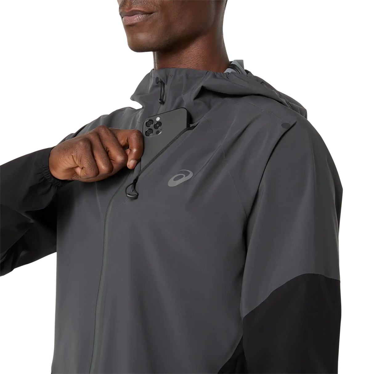ASICS Metarun Legend Jacket de course à pied homme - Noir performance / Gris graphite