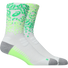 ASICS Performance Run Sock Crew chaussettes de course mi-mollet -Brillant Blanc / Illum. Vert / Vert vital