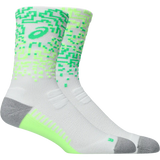 ASICS Performance Run Sock Crew chaussettes de course mi-mollet -Brillant Blanc / Illum. Vert / Vert vital