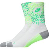 ASICS Performance Run Sock Crew chaussettes de course mi-mollet -Brillant Blanc / Illum. Vert / Vert vital