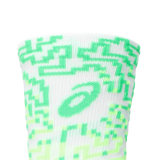 ASICS Performance Run Sock Crew chaussettes de course mi-mollet -Brillant Blanc / Illum. Vert / Vert vital