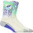 ASICS Performance Run Sock Crew chaussettes de course mi-mollet - Ivoire / Explosion de Cobalt / Vert Vital
