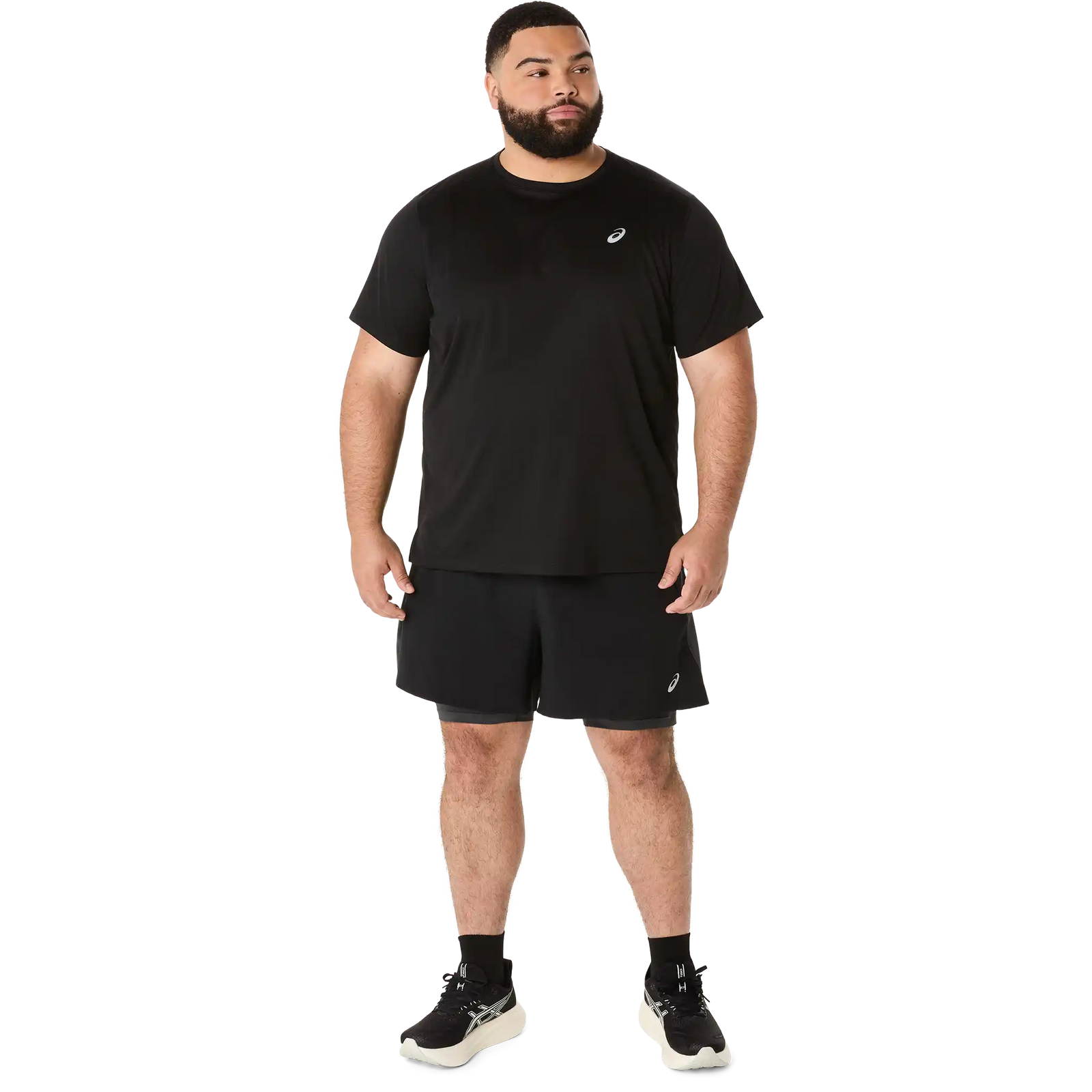 ASICS Road 2-en-1 short de course à pied 5 po homme - Noir performance