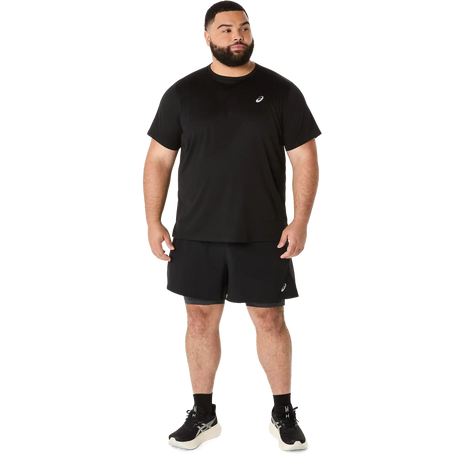 ASICS Road 2-en-1 short de course à pied 5 po homme - Noir performance