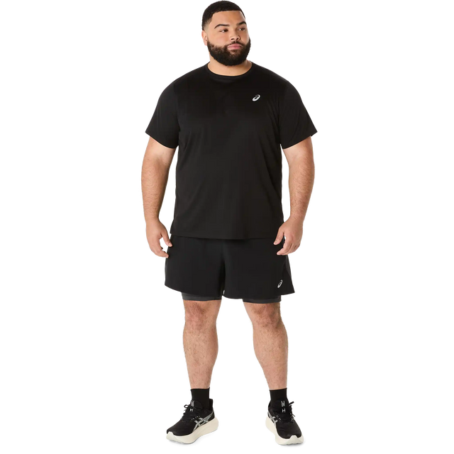 ASICS Road 2-en-1 short de course à pied 5 po homme - Noir performance