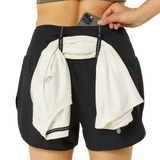 ASICS Road short de course à pied 3,5 po femme - Noir performance