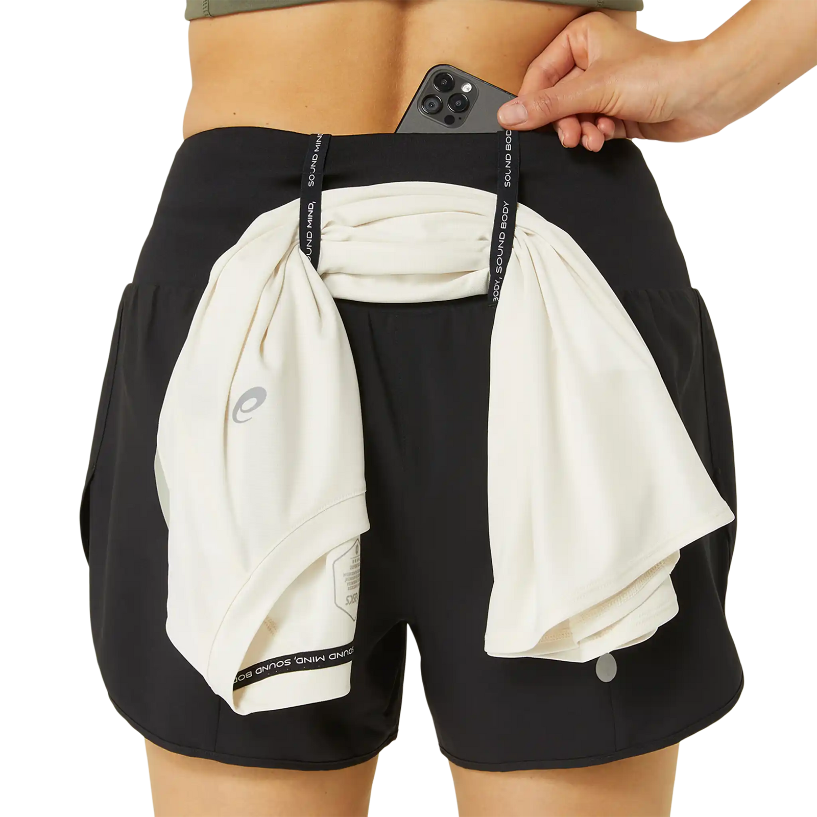 ASICS Road short de course à pied 3,5 po femme - Noir performance
