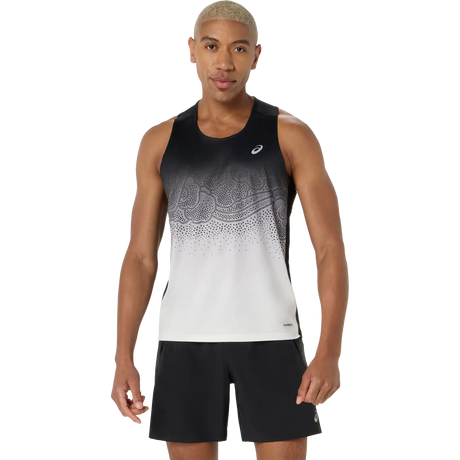 ASICS Road Fade Singlet homme - Noir Performance / Crème