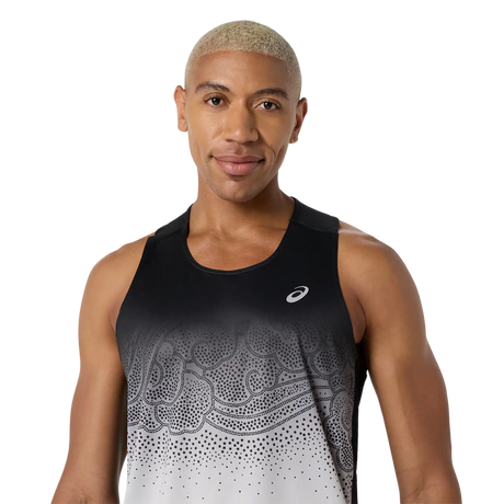 ASICS Road Fade Singlet homme - Noir Performance / Crème