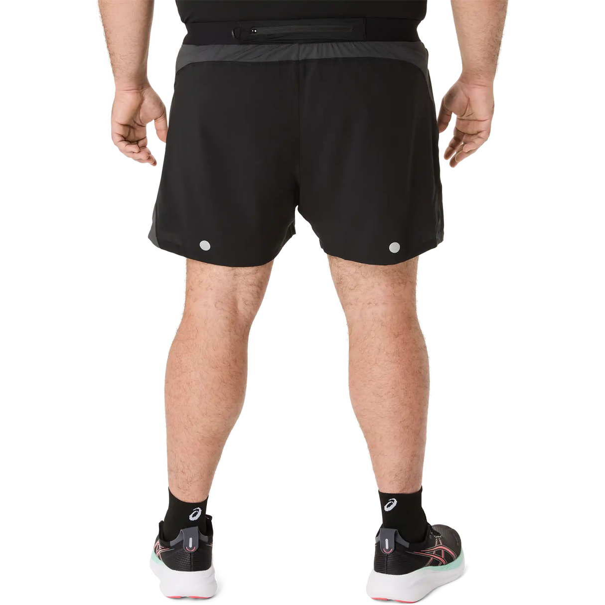 ASICS Road short de course à pied 5 po homme - Noir Performance / Gris Graphite