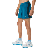 ASICS Road short de course à pied 5 po homme - Bleu sarcelle tranquille / Bleu sarcelle foncé / Yamabuki