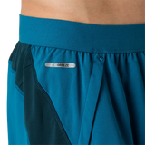 ASICS Road short de course à pied 5 po homme - Bleu sarcelle tranquille / Bleu sarcelle foncé / Yamabuki