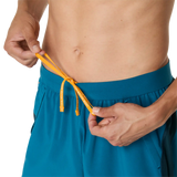 ASICS Road short de course à pied 5 po homme - Bleu sarcelle tranquille / Bleu sarcelle foncé / Yamabuki