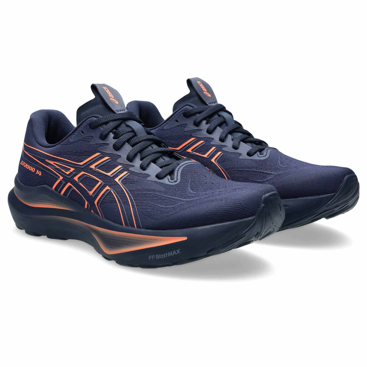 Asics GT-2000 14 Men's Running Shoes - Midnight / Vivid Coral