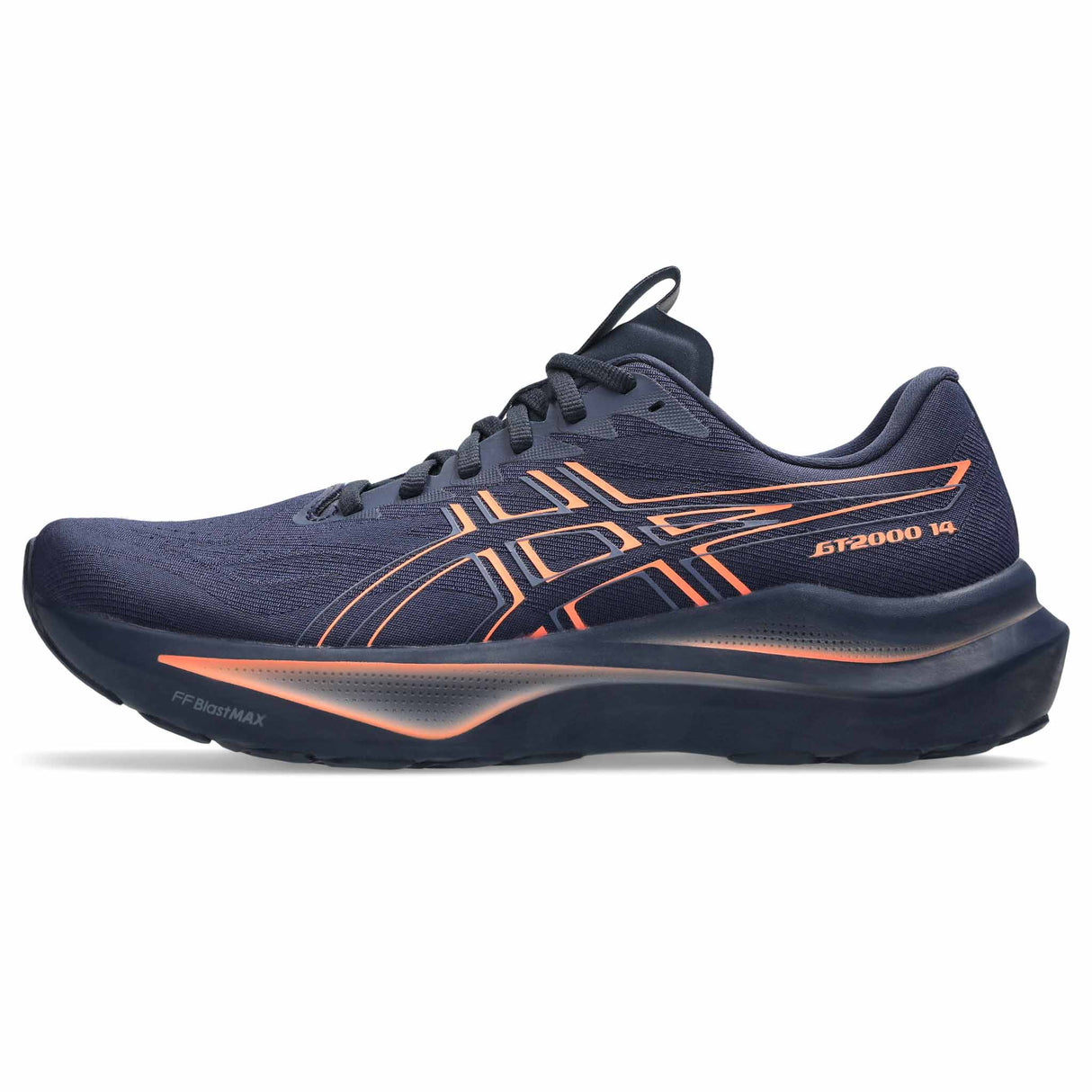 Asics GT-2000 14 Men's Running Shoes - Midnight / Vivid Coral