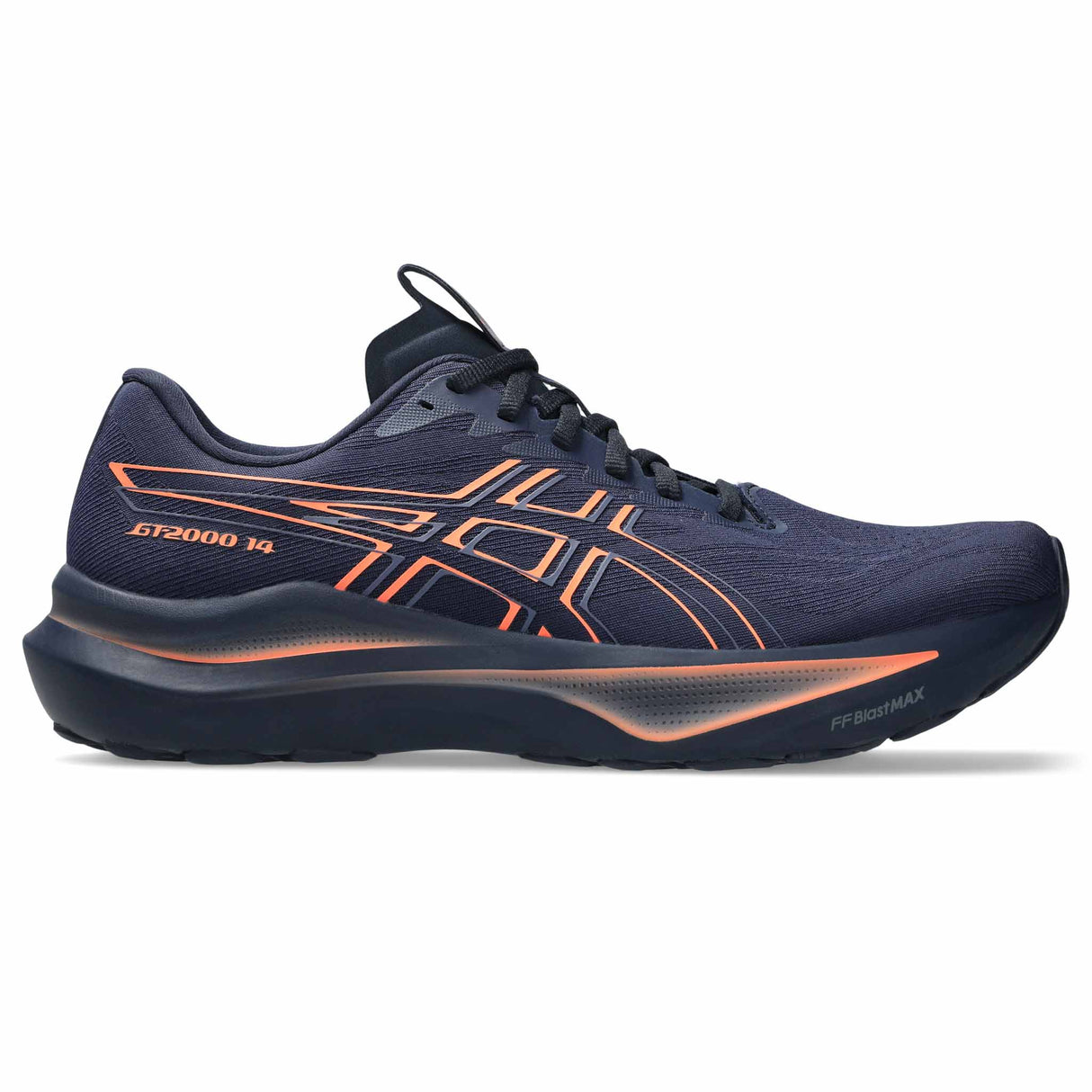 Asics GT-2000 14 Men's Running Shoes - Midnight / Vivid Coral