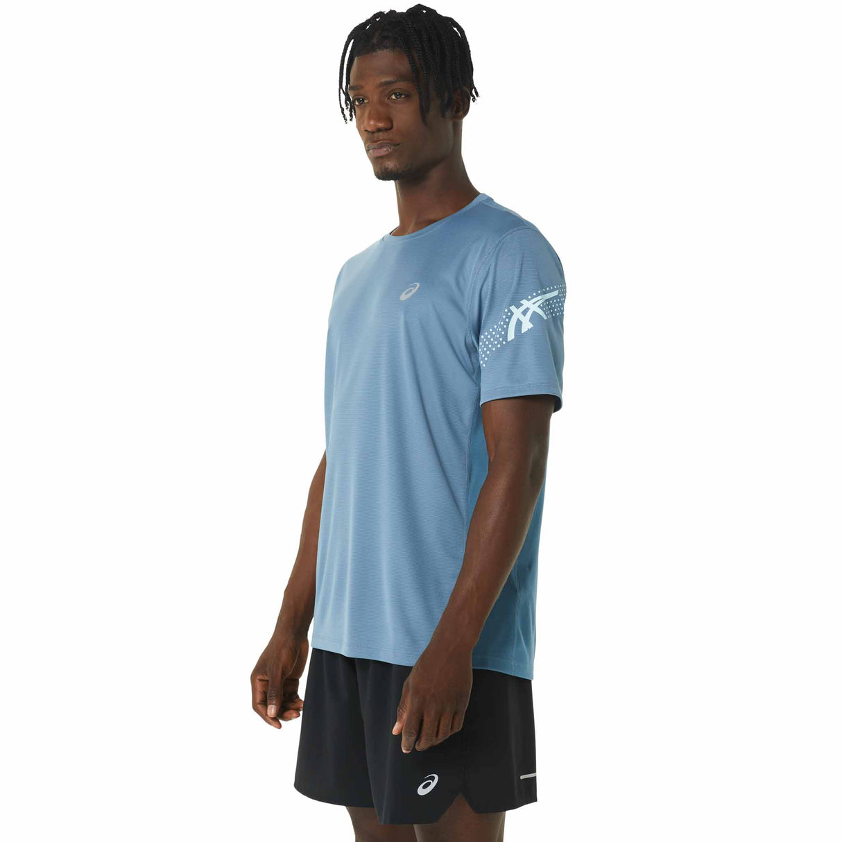 ASICS Icon T-shirt de course à pied à manches courtes pour homme - Bleu