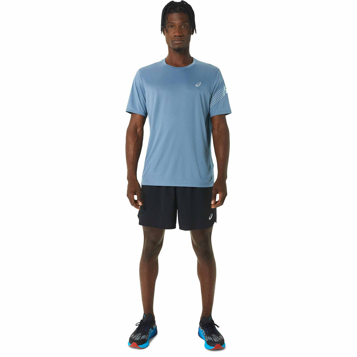 ASICS Icon T-shirt de course à pied à manches courtes pour homme - Bleu
