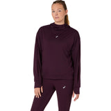Chandail à capuchon de course ASICS Nagino Run Winter pour femme, coloris Indigo Fog — vue de face