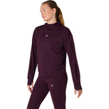 Chandail à capuchon de course ASICS Nagino Run Winter pour femme, coloris Indigo Fog — vue de profil