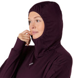 Chandail à capuchon de course ASICS Nagino Run Winter pour femme, coloris Indigo Fog — gros plan sur un détail (4)