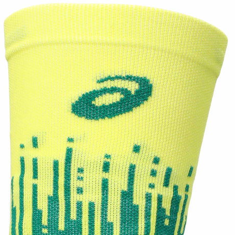 Asics Performance Run Crew Socks - Citron / Jasper Green
