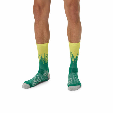 Asics Performance Run Crew Socks - Citron / Jasper Green