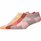 Asics Quick Lyte Plus Women's Running Socks - 3-Pack - Fawn / Rubble Red / Orange Glow