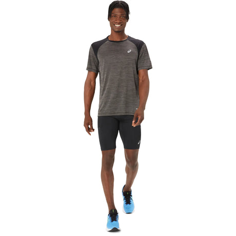 ASICS Road Sprinter running shorts for men, Performance Black — detailed front view