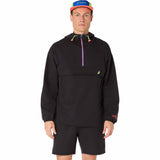 Asics Track Club Relaxed Pullover Jacket for Men - Performance Black