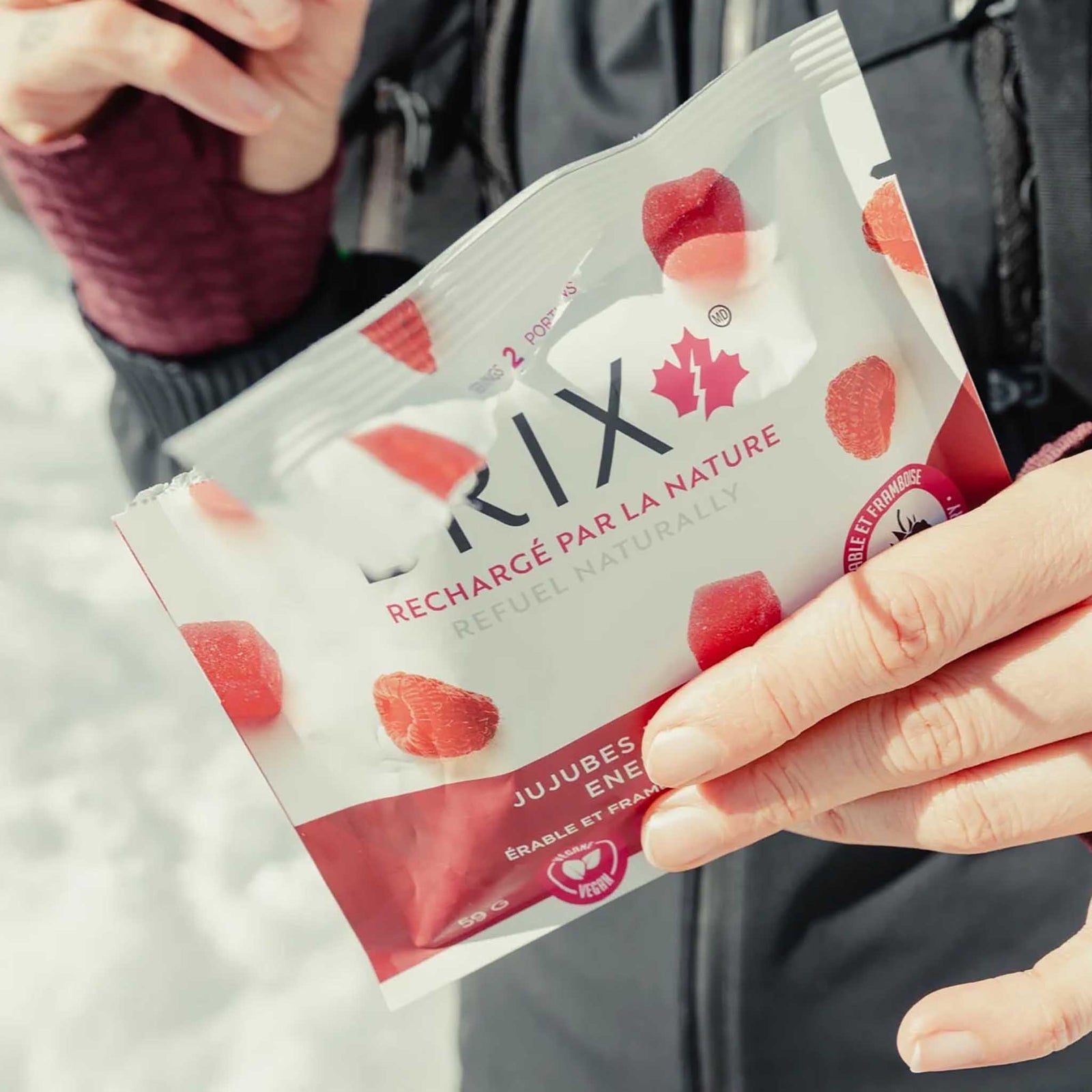 Brix Brix à l'érable jujubes énergétiques pour athlètes
