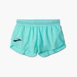 Brooks Pro Kit Split short de course à pied 2 po pour femme - Bright Cyan