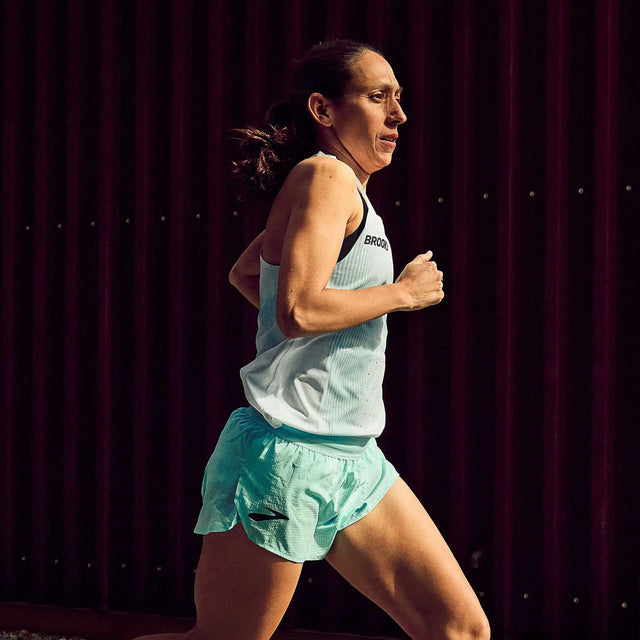 Brooks Pro Kit Split short de course à pied 2 po pour femme - Bright Cyan