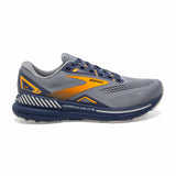 Brooks Adrenaline GTS 23 chaussures de course à pied homme - Grey / Crown Blue / Orange