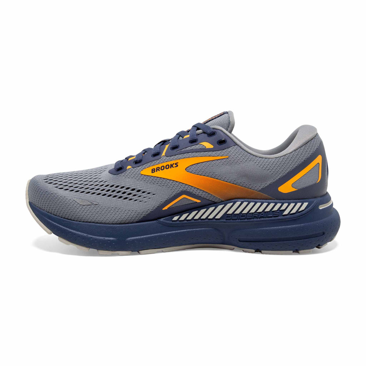 Brooks Adrenaline GTS 23 chaussures de course à pied homme - Grey / Crown Blue / Orange
