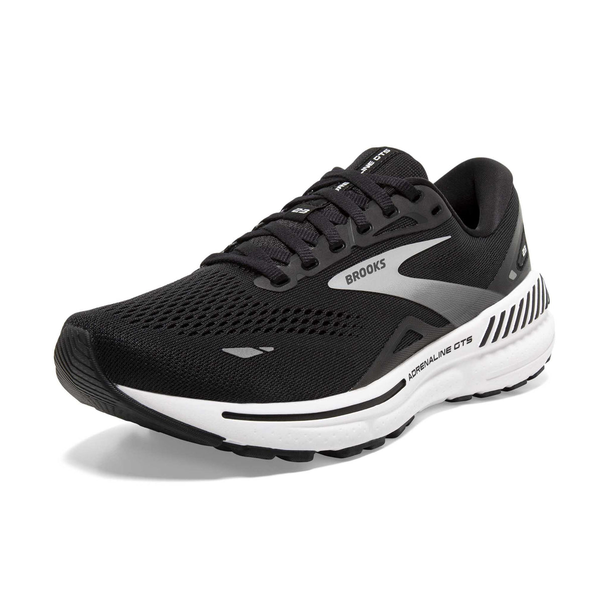 Brooks Adrenaline GTS 23 chaussures de course à pied homme pointe gauche- Black/White/Silver