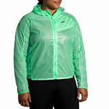 Brooks All Altitude Jacket veste de course à pied femme - Neo Green / Black