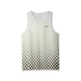 Camisole de course a pied Brooks Atmosphere Singlet 2.0 pour homme - white interval gradient