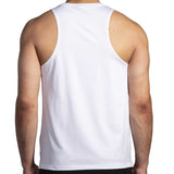 Camisole de course a pied Brooks Atmosphere Singlet 2.0 pour homme - white interval gradient dos