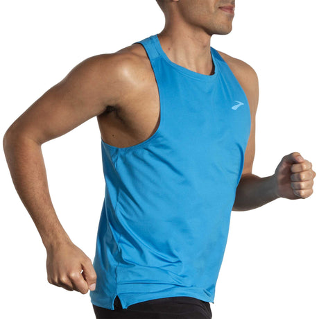 Camisole de course a pied Brooks Atmosphere Singlet 2.0 pour homme - cerulean live