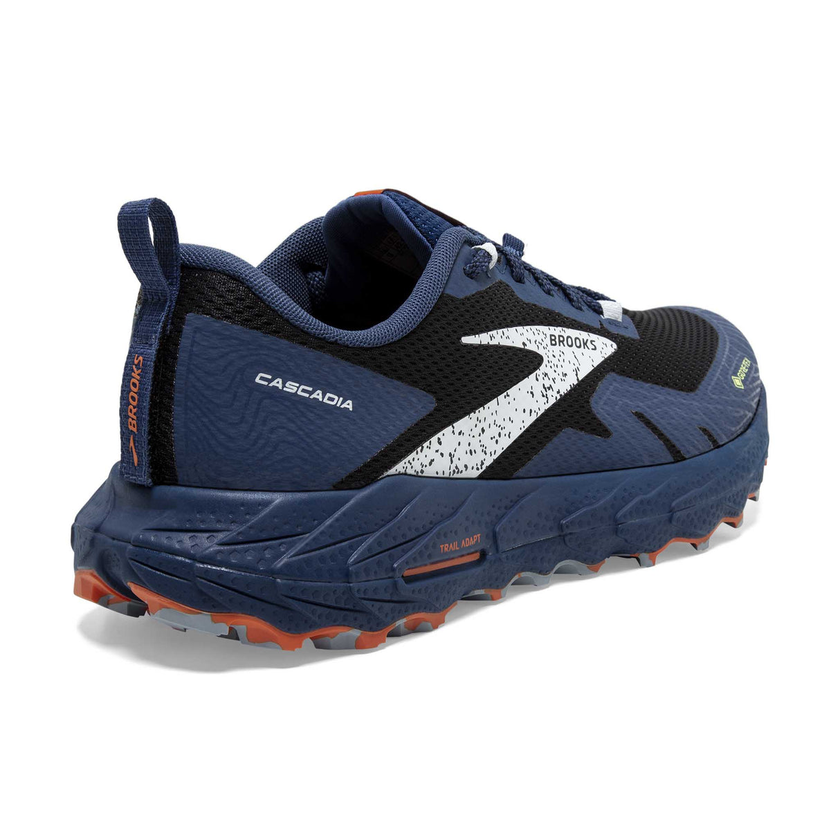 Brooks Cascadia 17 GTX souliers trail running homme talon- Black/Blue/Firecracker