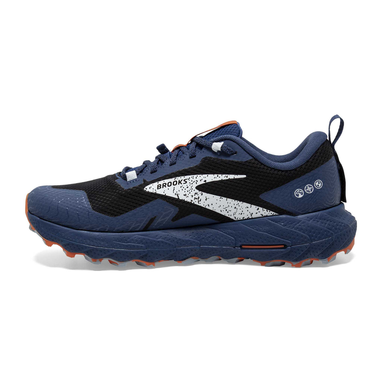 Brooks Cascadia 17 GTX souliers trail running homme -lateral Black/Blue/Firecracker