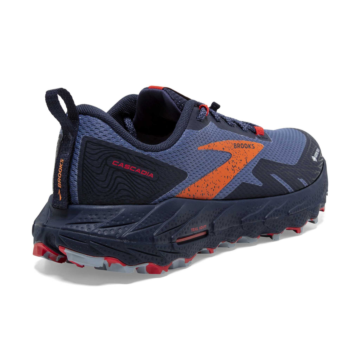 Brooks Cascadia 17 GTX souliers trail running femme talon- Navy/Bittersweet/Peacoat