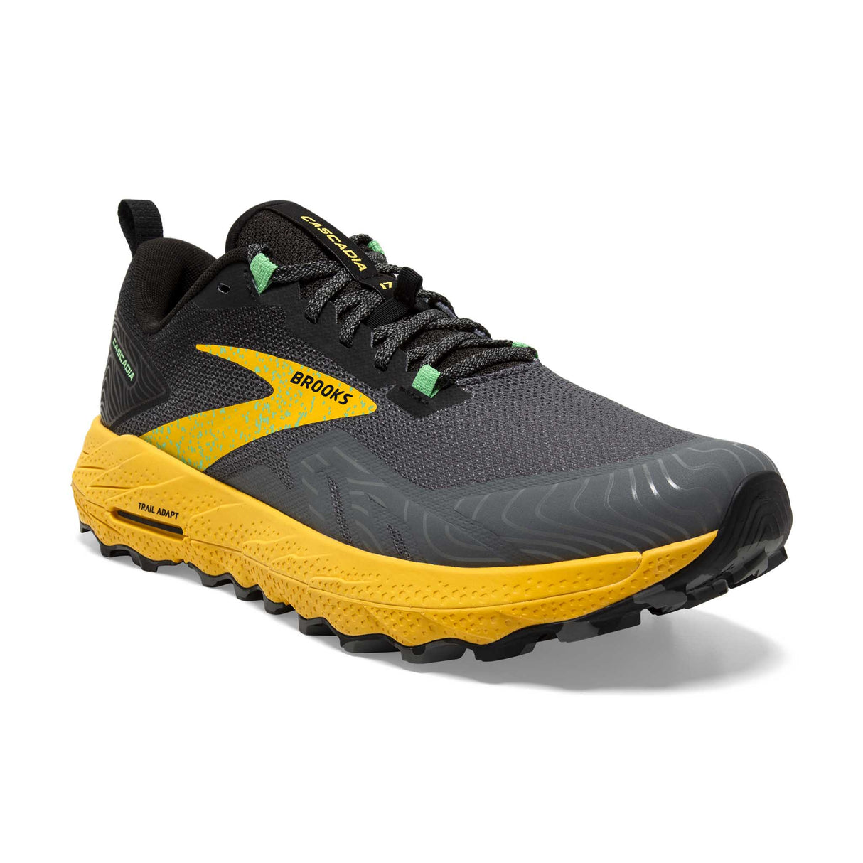 Brooks Cascadia 17 chaussures de course à pied trail homme pointe - Lemon Chrome / Sedona Sage