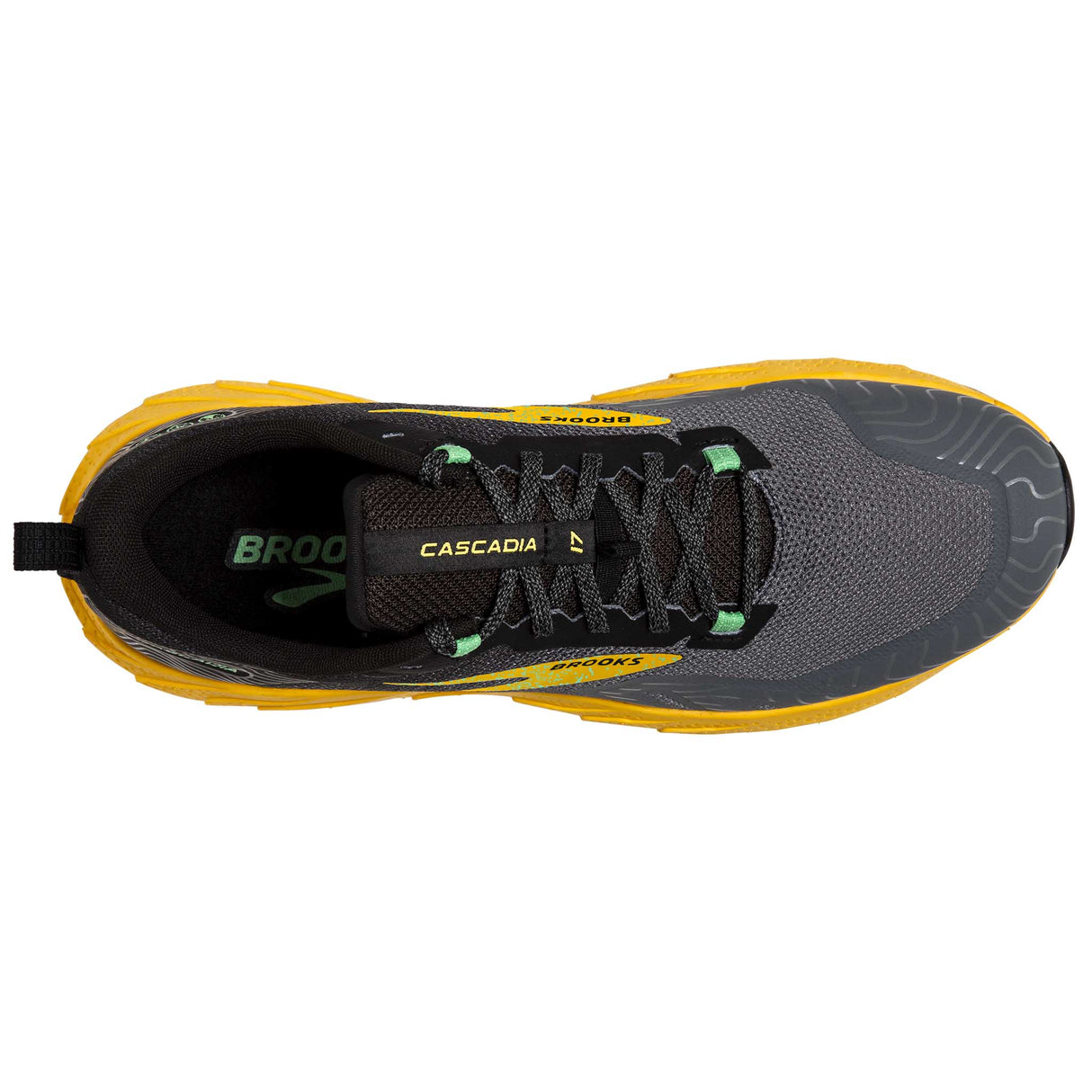 Brooks Cascadia 17 chaussures de course à pied trail homme empeigne - Lemon Chrome / Sedona Sage