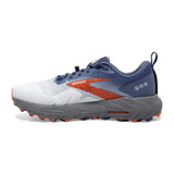 Brooks Cascadia 17 chaussures de course à pied trail homme lateral- Blue/Navy/Firecracker