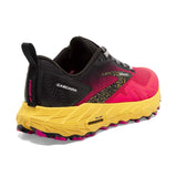 Brooks Cascadia 17 chaussures de course à pied trail femme talon - Diva Pink / Black / Lemon Chrome