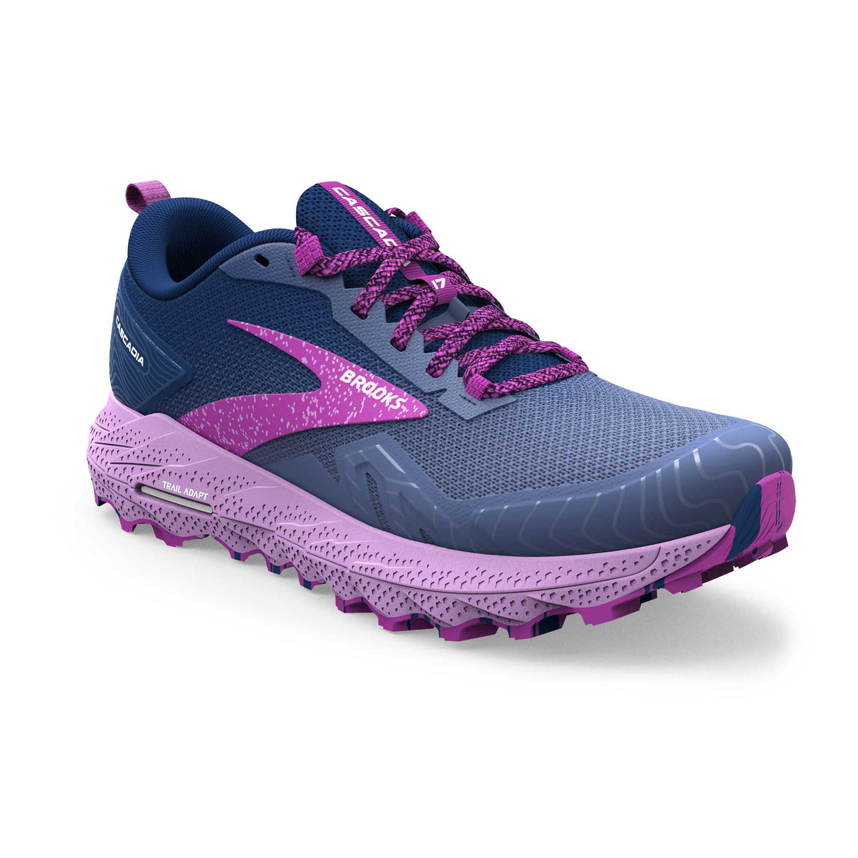 Brooks Cascadia 17 chaussures de course à pied trail femme pointe- Navy/Purple/Violet